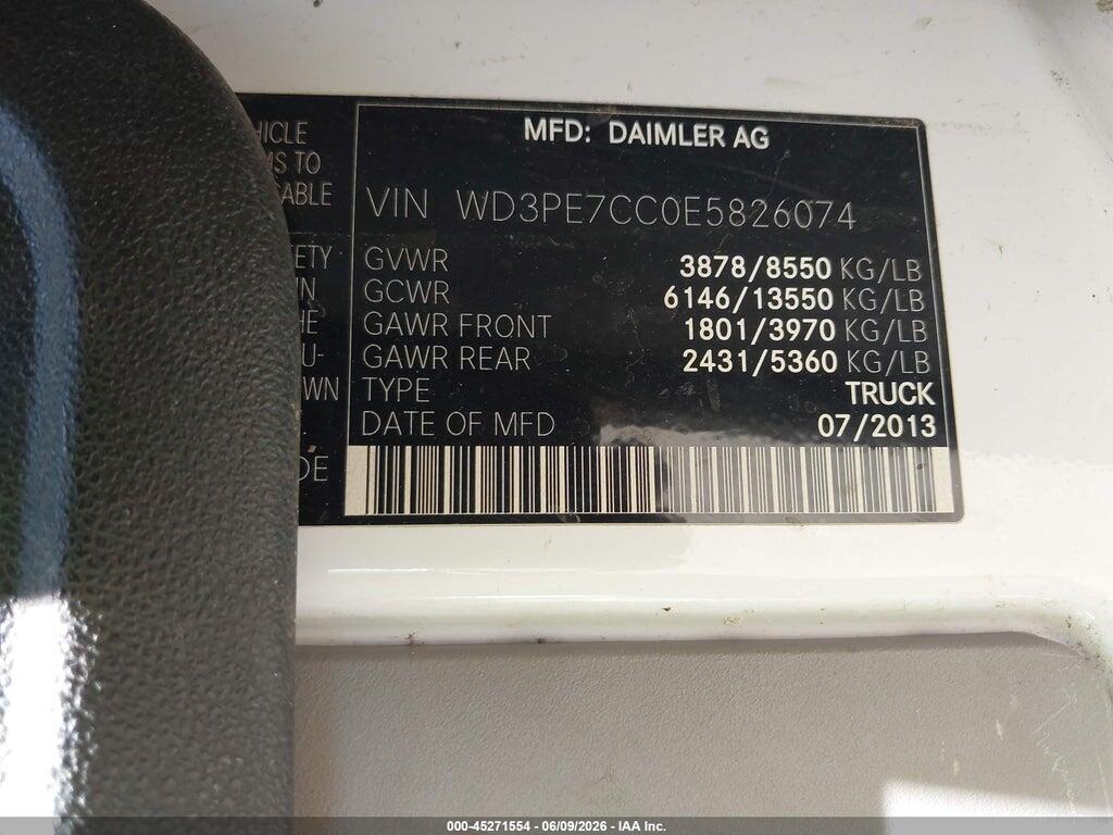 WD3PE7CC0E5826074 2014 MERCEDES-BENZ SPRINTER 2500 photo no. 9