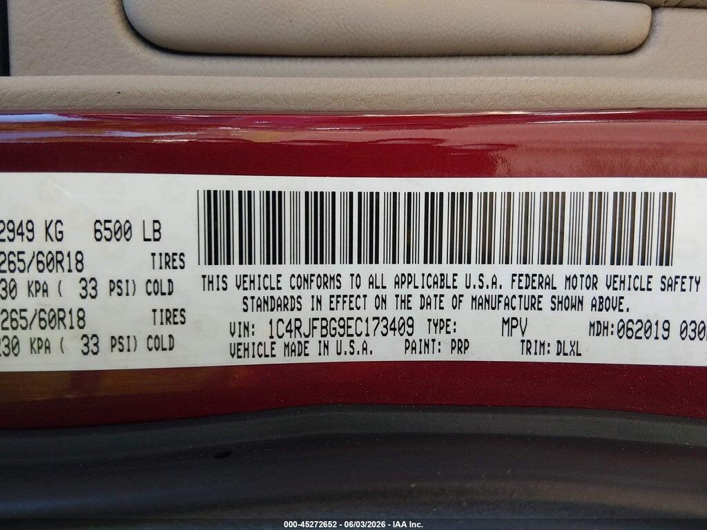 1C4RJFBG9EC173409 2014 JEEP GRAND CHEROKEE photo no. 9