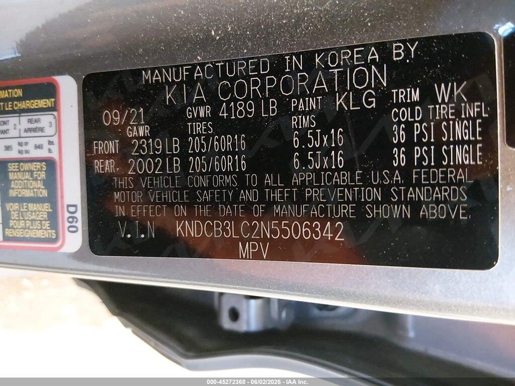 KNDCB3LC2N5506342 2022 KIA NIRO photo no. 9