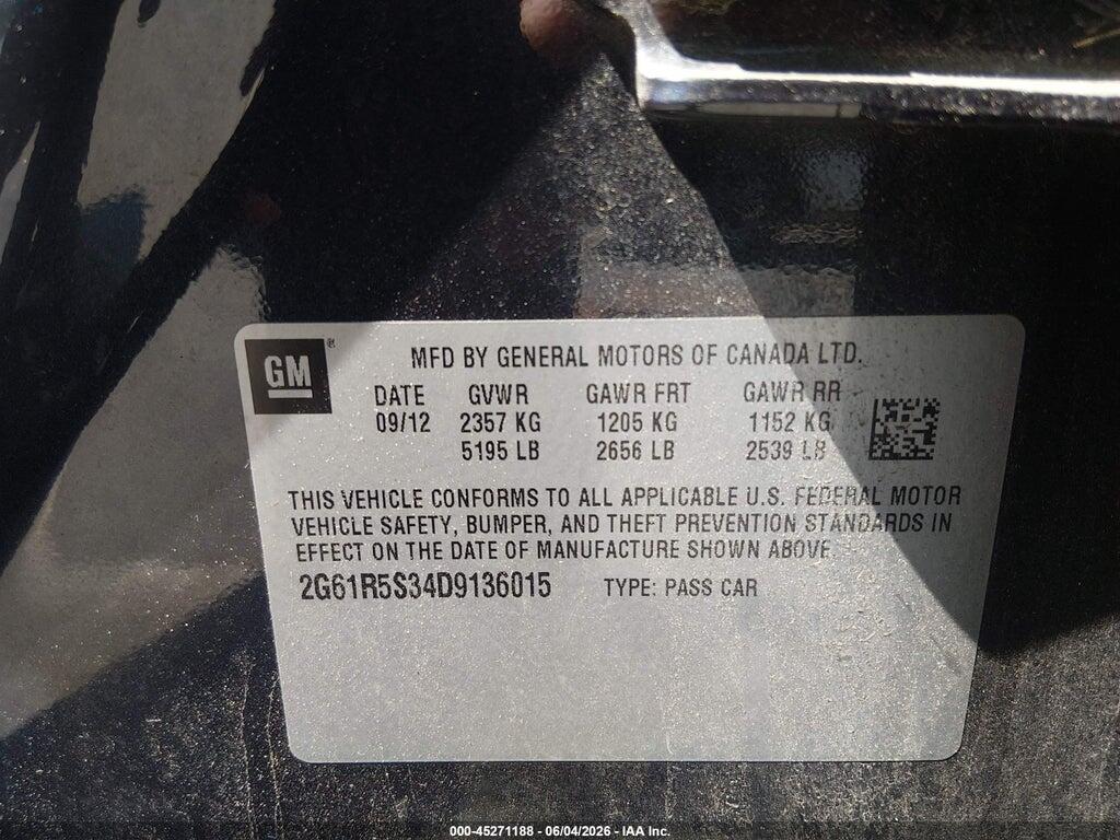 2G61R5S34D9136015 2013 CADILLAC XTS photo no. 9