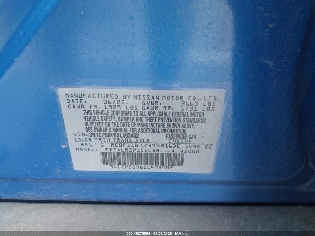 3N1CP5BV6SL493402 2025 NISSAN KICKS PLAY photo no. 9