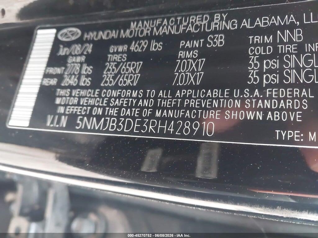 5NMJB3DE3RH428910 2024 HYUNDAI TUCSON photo no. 9