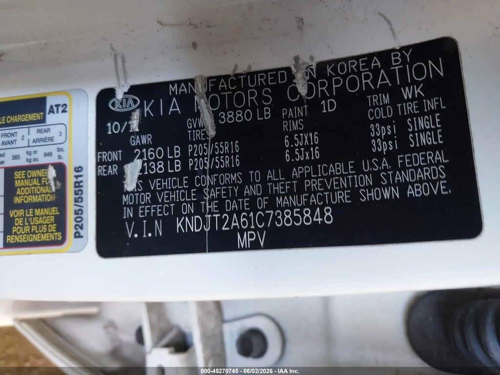 KNDJT2A61C7385848 2012 KIA SOUL photo no. 9