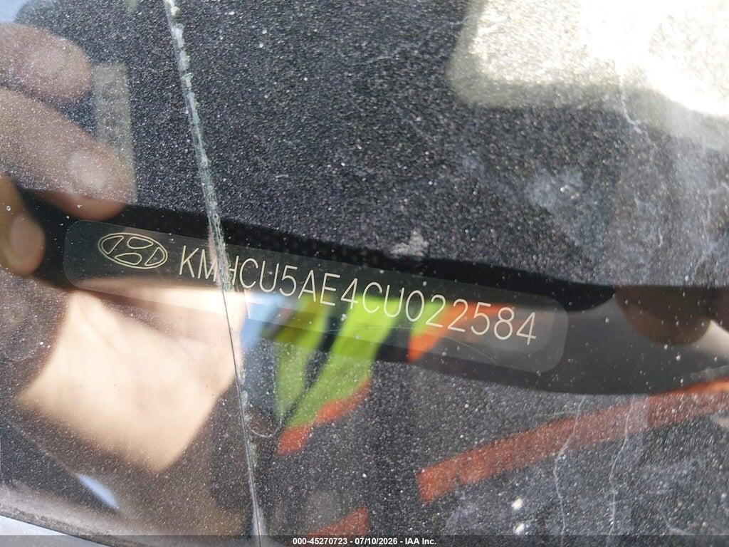 KMHCU5AE4CU022584 2012 HYUNDAI ACCENT photo no. 9