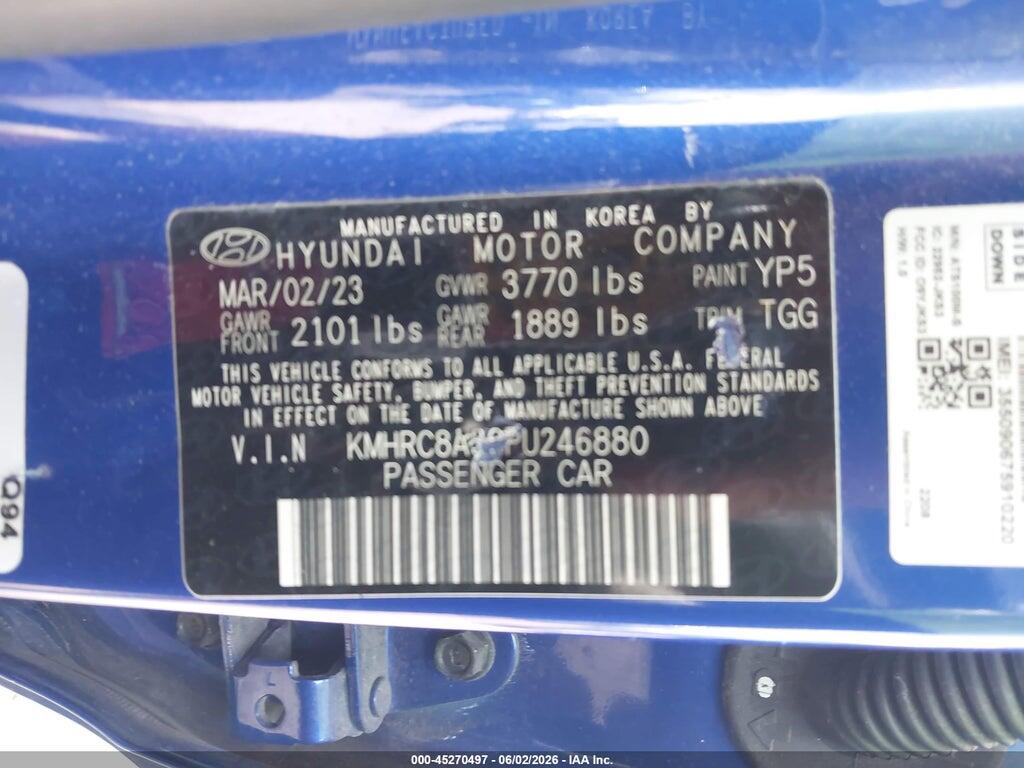 KMHRC8A36PU246880 2023 HYUNDAI VENUE photo no. 9