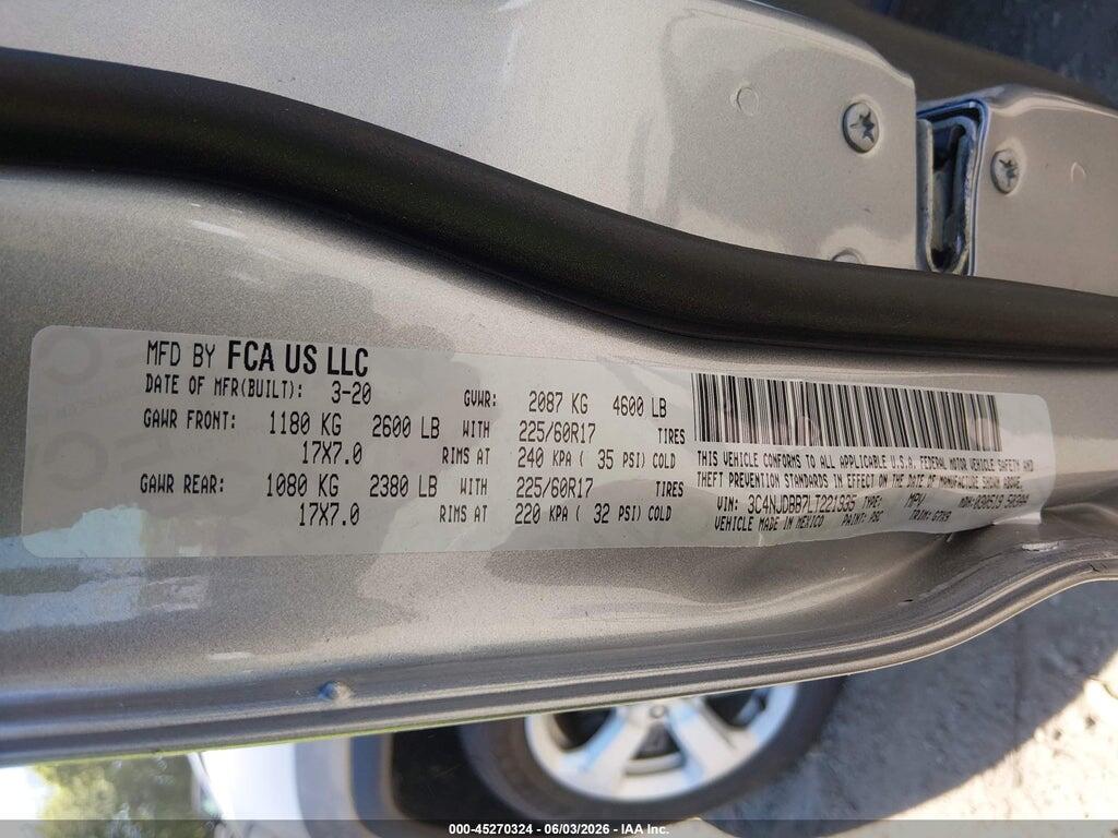 3C4NJDBB7LT221935 2020 JEEP COMPASS photo no. 9