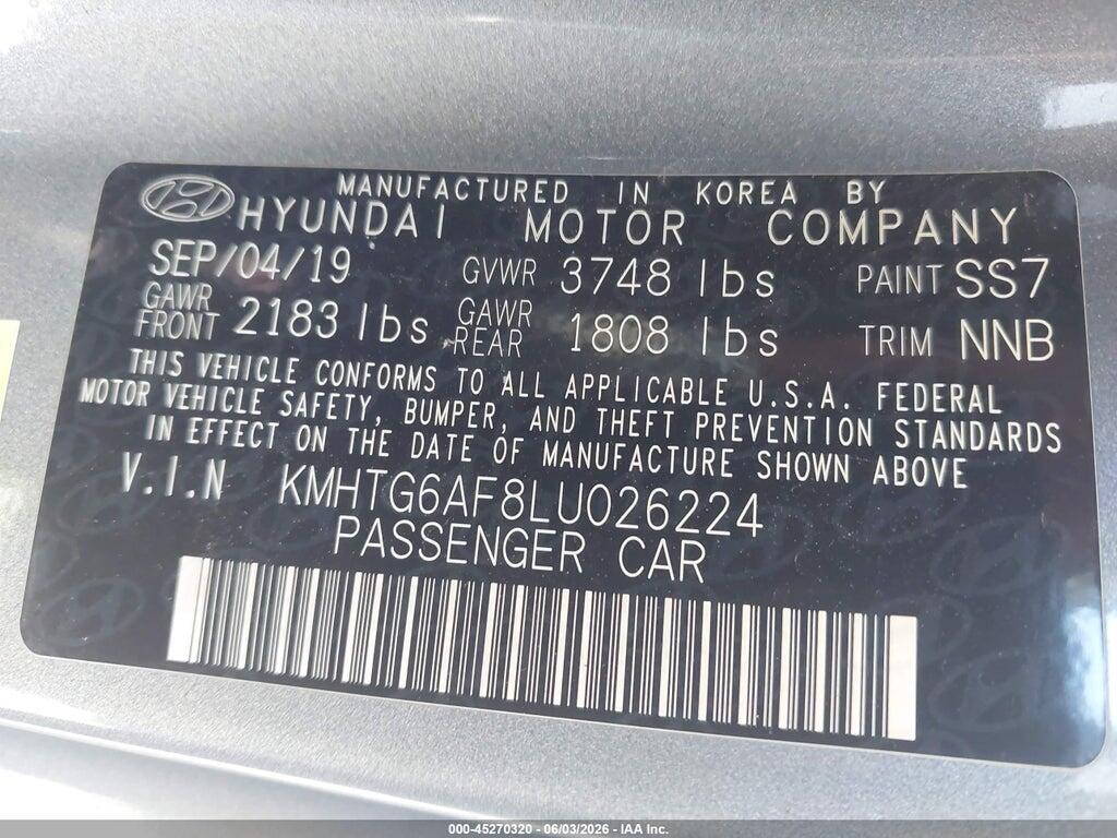 KMHTG6AF8LU026224 2020 HYUNDAI VELOSTER photo no. 9