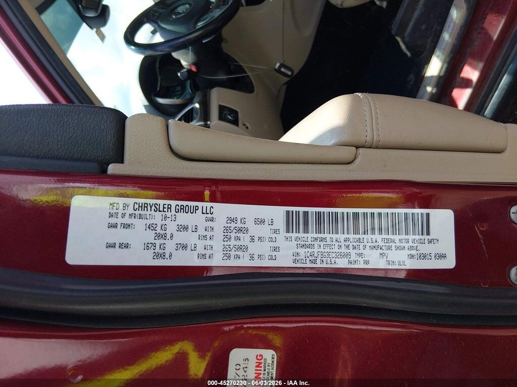 1C4RJFBG3EC326009 2014 JEEP GRAND CHEROKEE photo no. 9