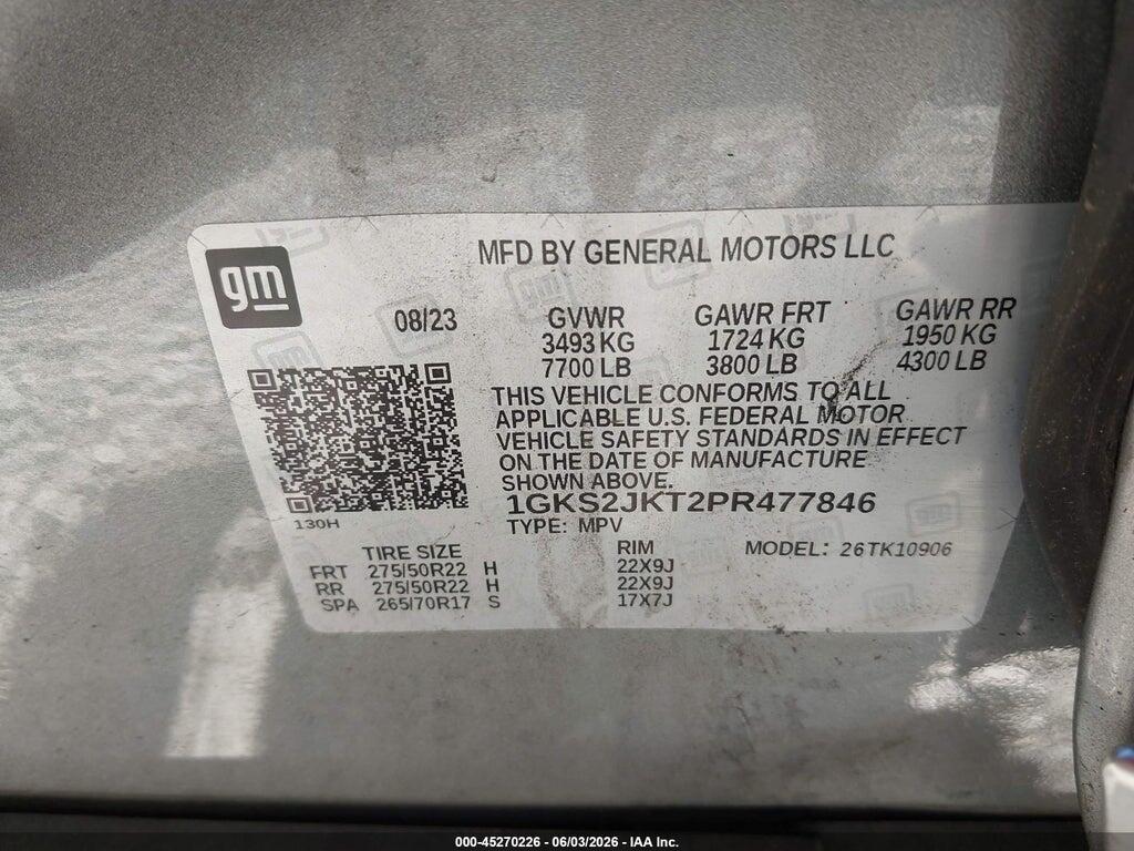 1GKS2JKT2PR477846 2023 GMC YUKON XL photo no. 9