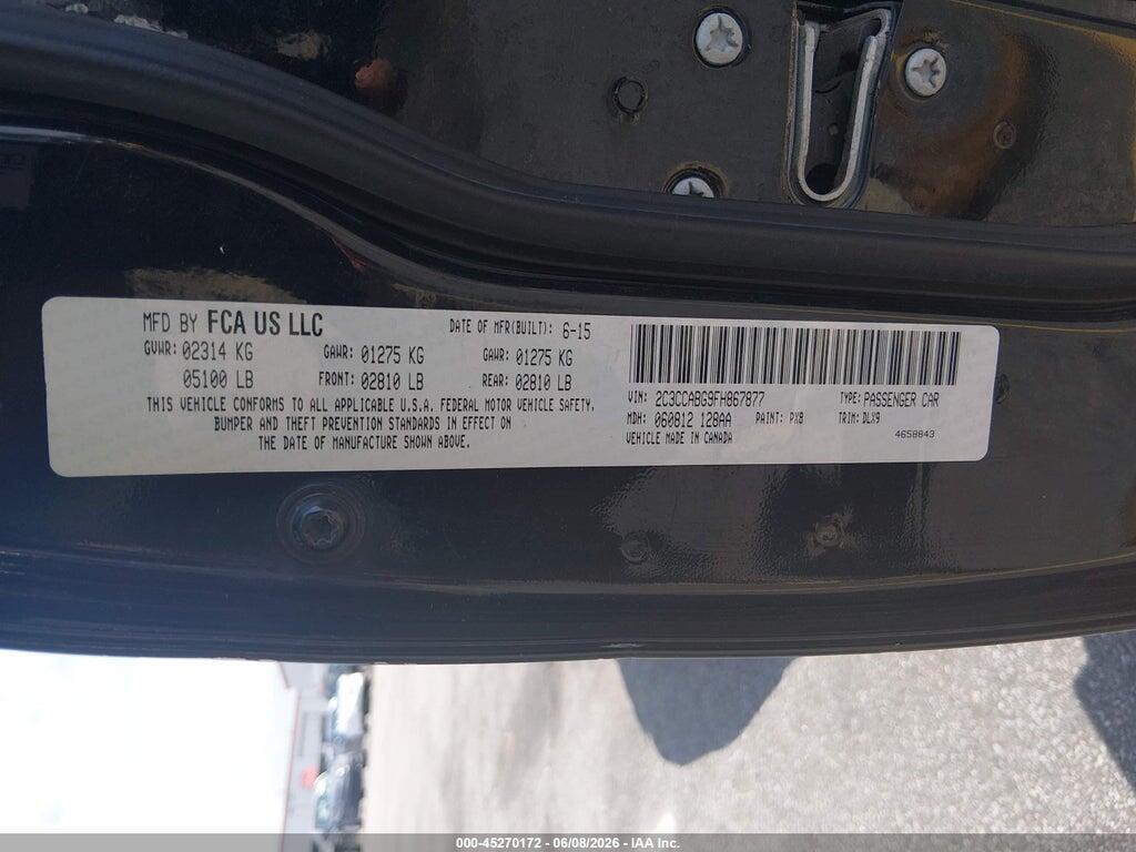 2C3CCABG9FH867877 2015 CHRYSLER 300 photo no. 9