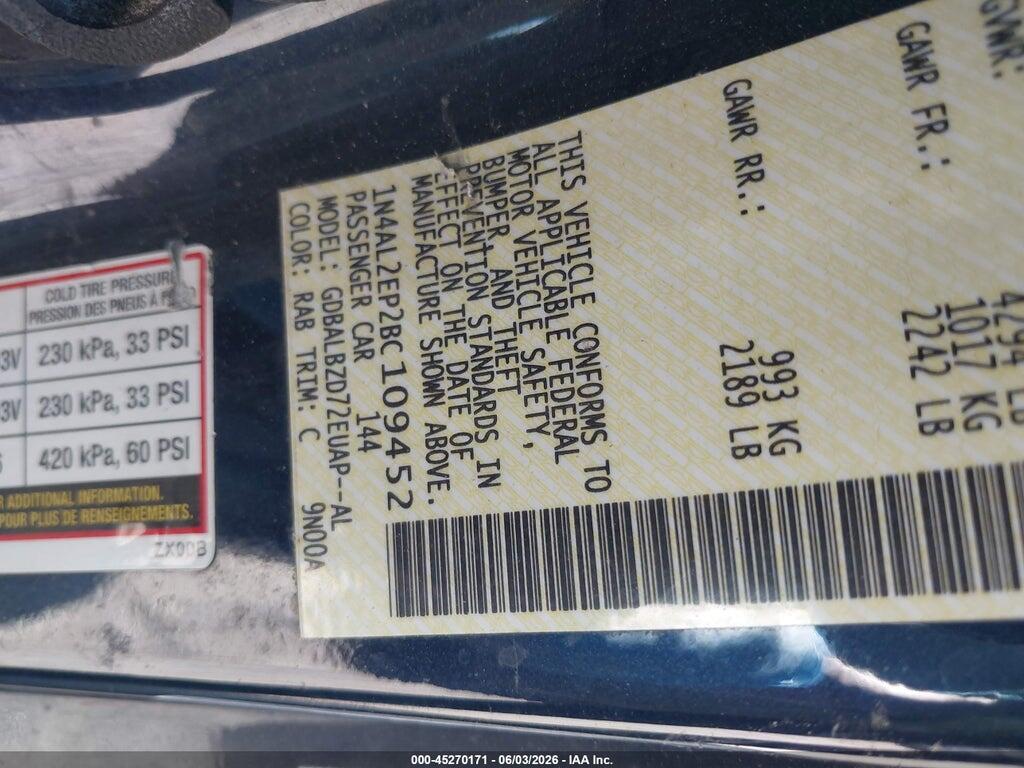 1N4AL2EP2BC109452 2011 NISSAN ALTIMA photo no. 9