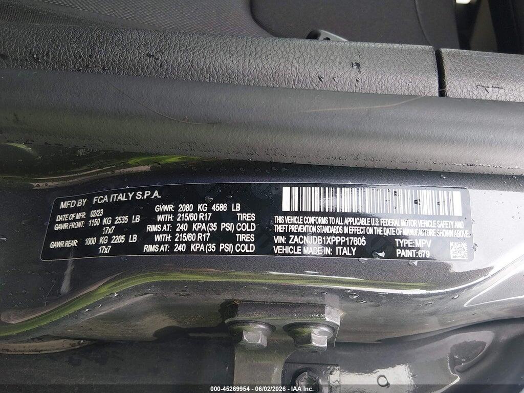 ZACNJDB1XPPP17605 2023 JEEP RENEGADE photo no. 9