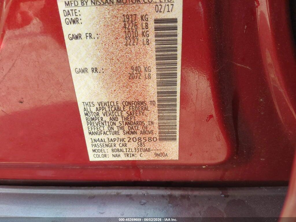 1N4AL3AP7HC208580 2017 NISSAN ALTIMA photo no. 9