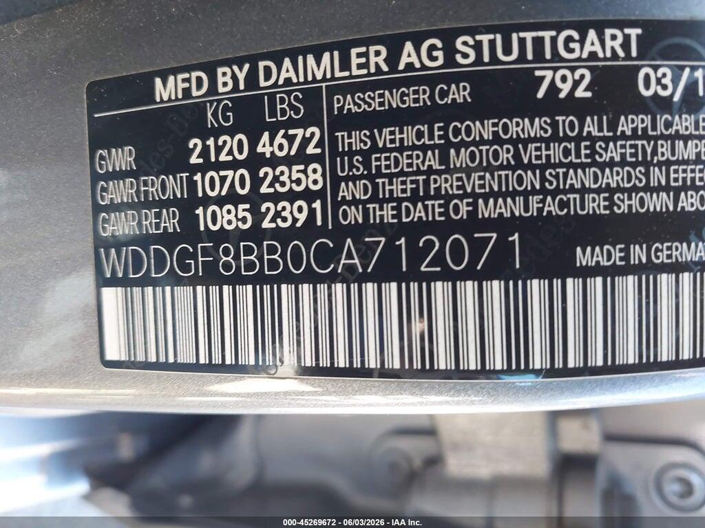 WDDGF8BB0CA712071 2012 MERCEDES-BENZ C 300 photo no. 9