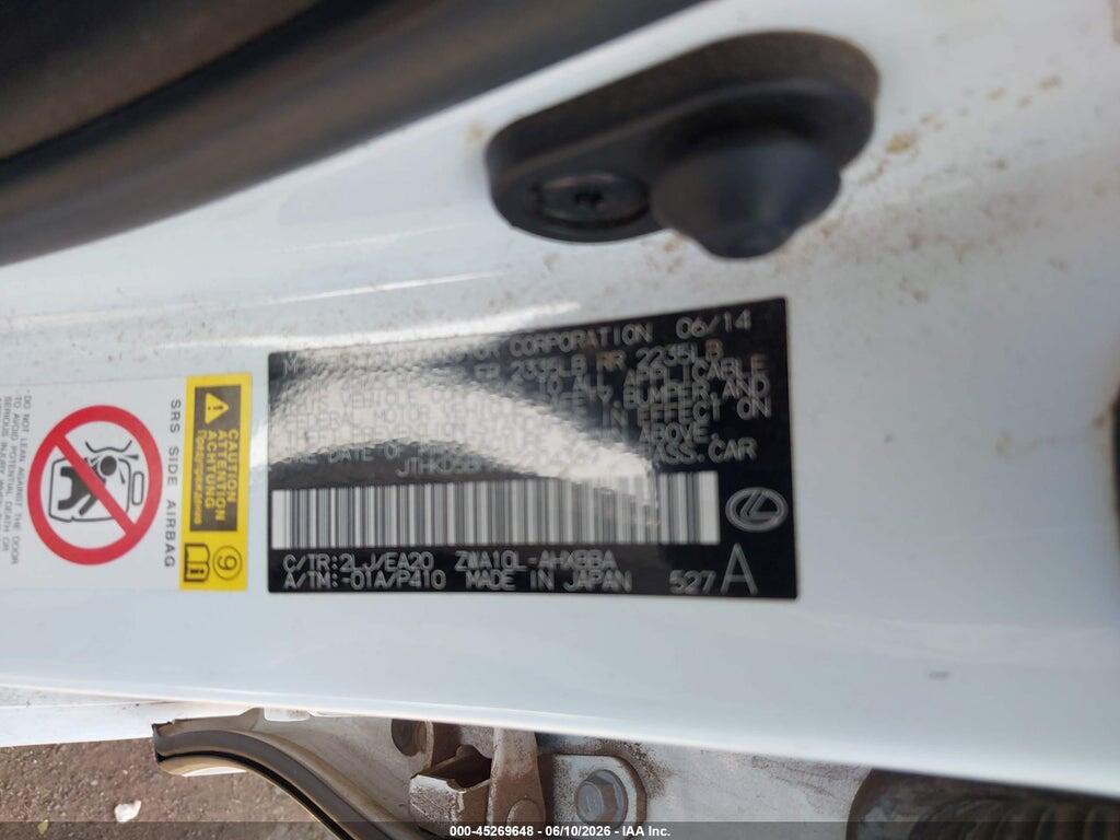 JTHKD5BHXE2204389 2014 LEXUS CT 200H photo no. 9