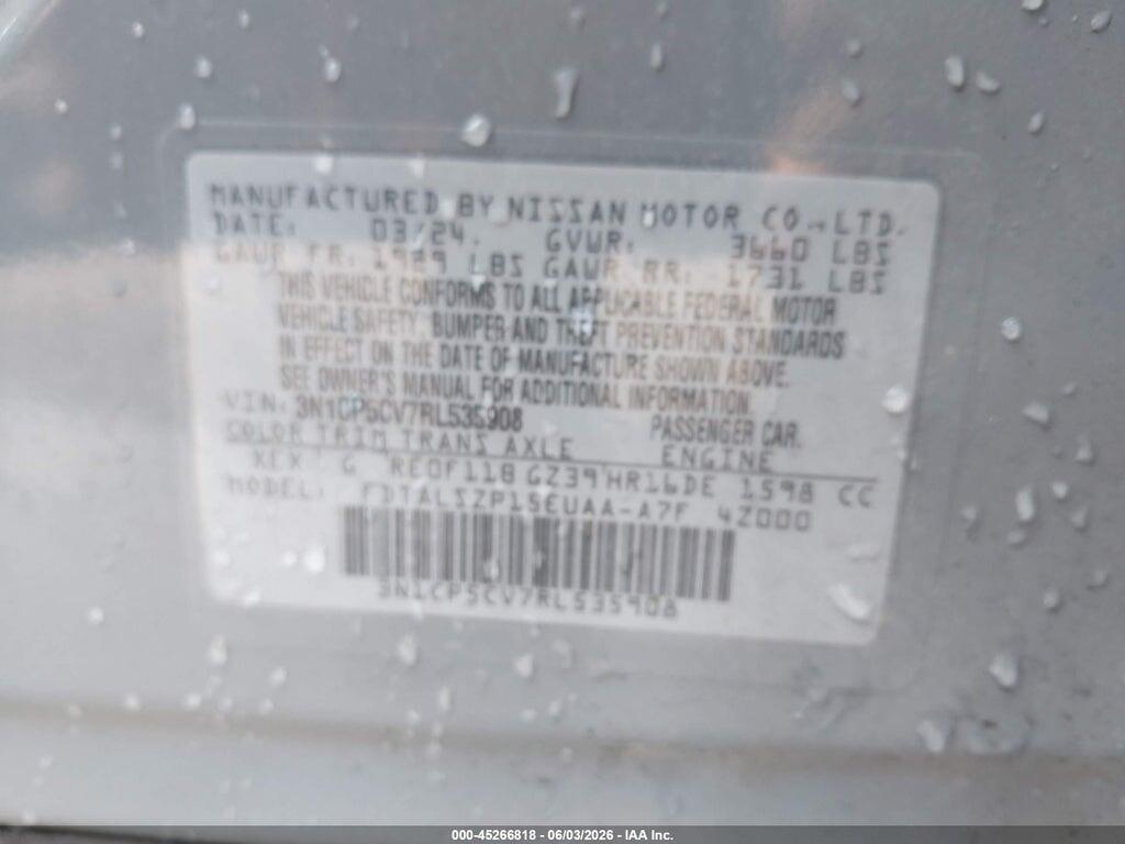 3N1CP5CV7RL535908 2024 NISSAN KICKS photo no. 9