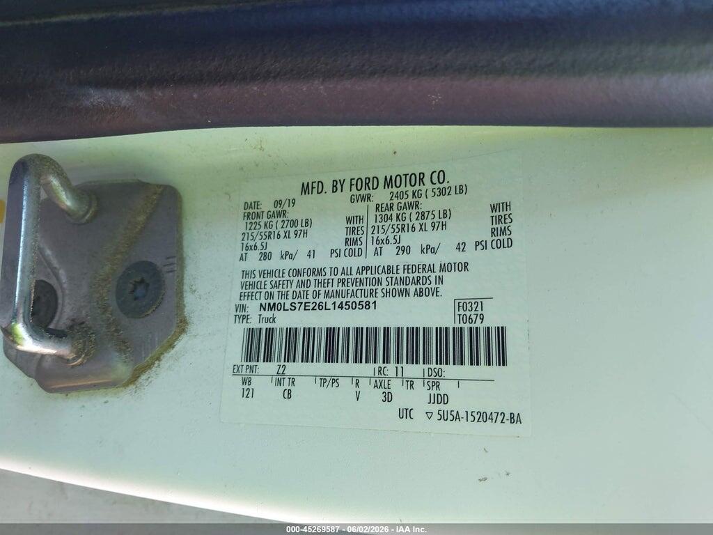 NM0LS7E26L1450581 2020 FORD TRANSIT CONNECT photo no. 9