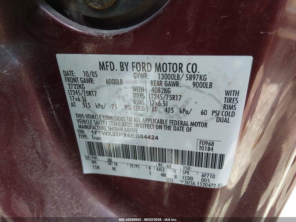1FTWX33PX6EB84424 2006 FORD F-350 photo no. 8