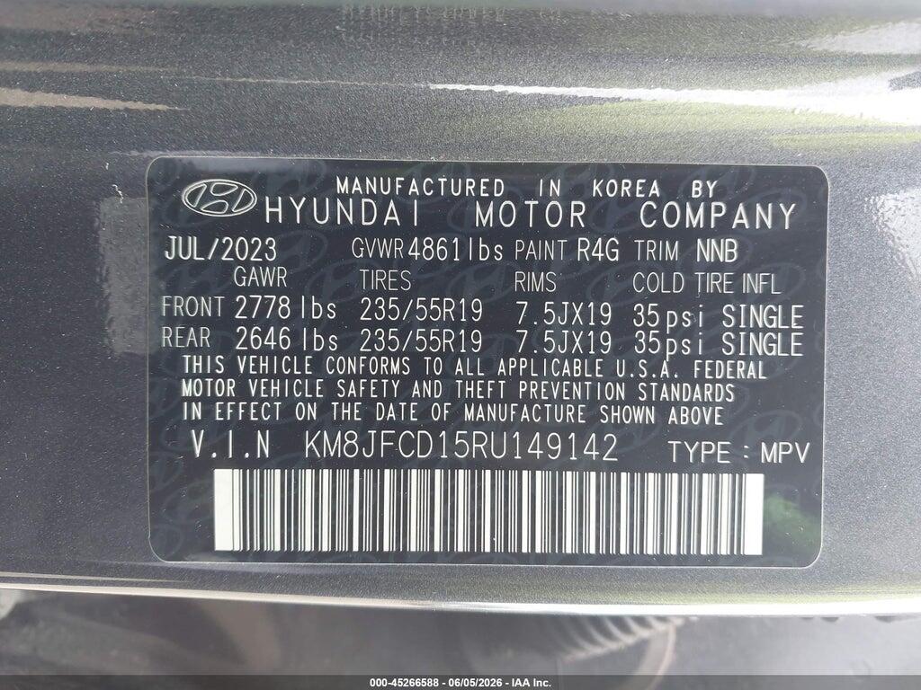 KM8JFCD15RU149142 2024 HYUNDAI TUCSON HYBRID photo no. 9