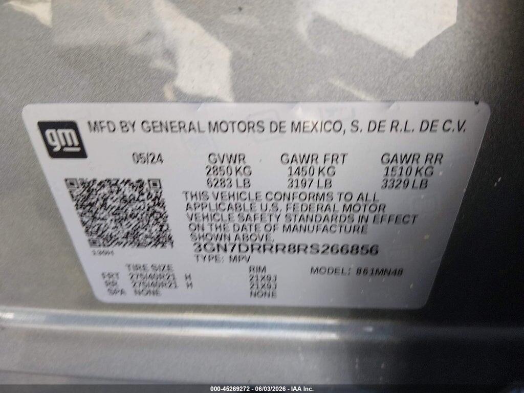 3GN7DRRR8RS266856 2024 CHEVROLET EQUINOX EV photo no. 9