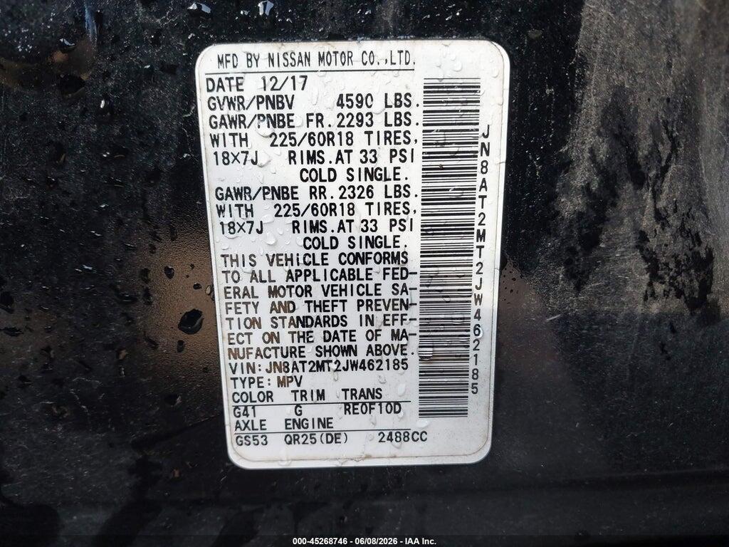 JN8AT2MT2JW462185 2018 NISSAN ROGUE photo no. 9