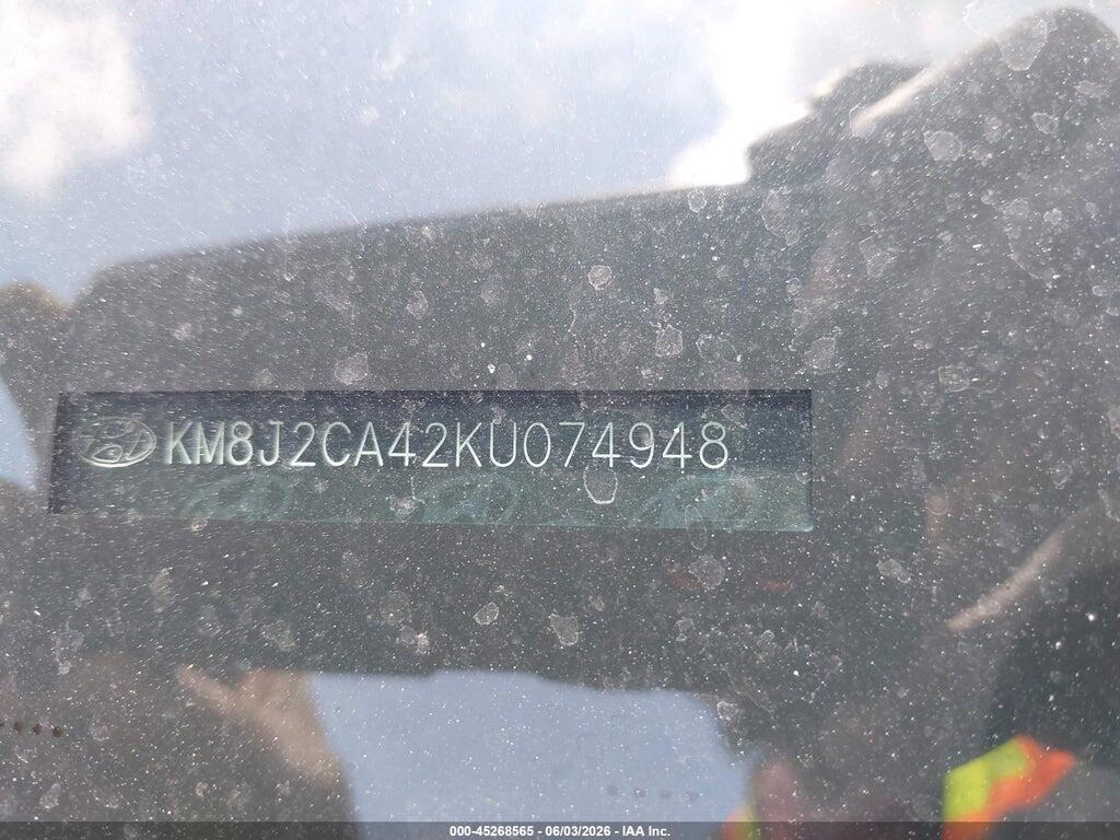 KM8J2CA42KU074948 2019 HYUNDAI TUCSON photo no. 9