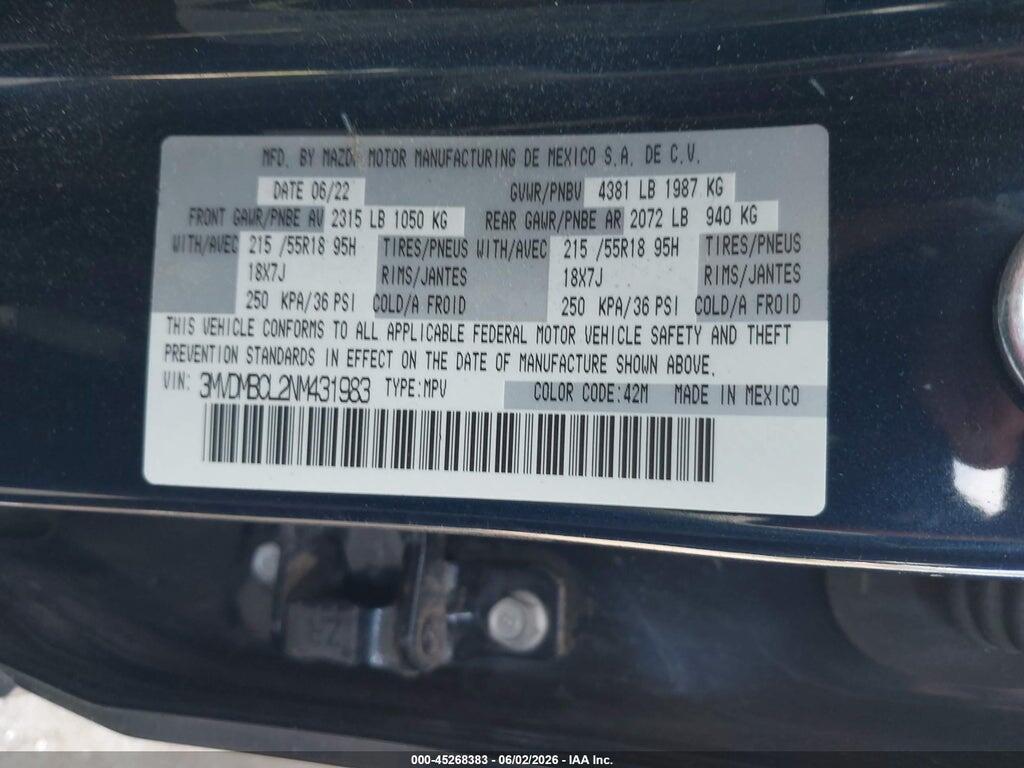 3MVDMBCL2NM431983 2022 MAZDA CX-30 photo no. 9