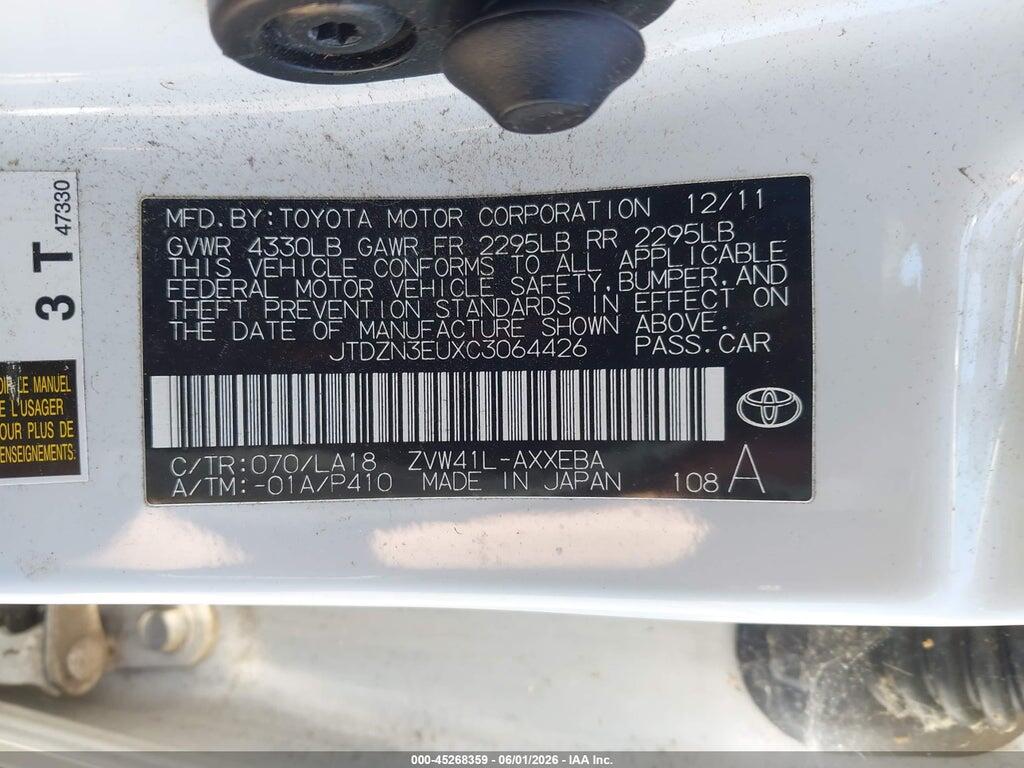 JTDZN3EUXC3064426 2012 TOYOTA PRIUS V photo no. 9