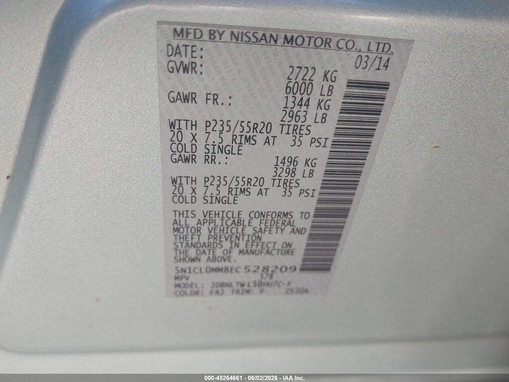 5N1CL0MM8EC528209 2014 INFINITI QX60 HYBRID photo no. 9