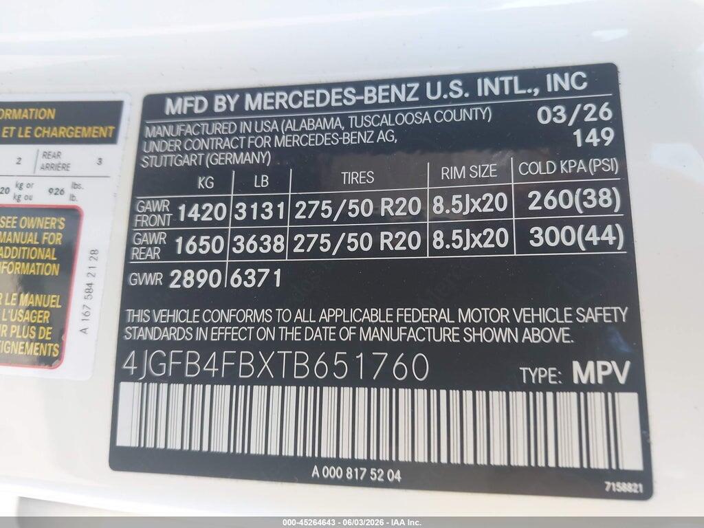 4JGFB4FBXTB651760 2026 MERCEDES-BENZ GLE 350 photo no. 9