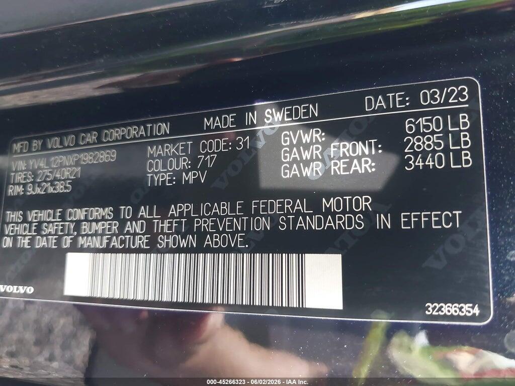 YV4L12PNXP1982869 2023 VOLVO XC90 photo no. 9
