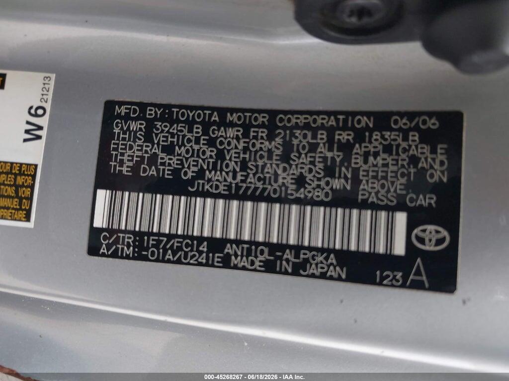 JTKDE177770154980 2007 SCION TC photo no. 9