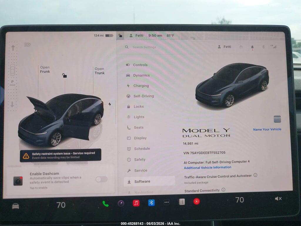 7SAYGDEE8TF552705 2026 TESLA MODEL Y photo no. 7