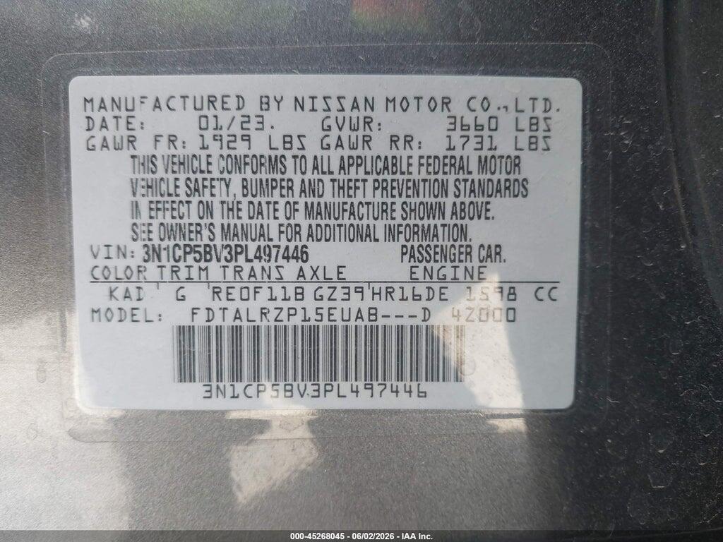 3N1CP5BV3PL497446 2023 NISSAN KICKS photo no. 9