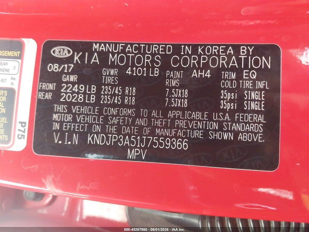 KNDJP3A51J7559366 2018 KIA SOUL photo no. 9