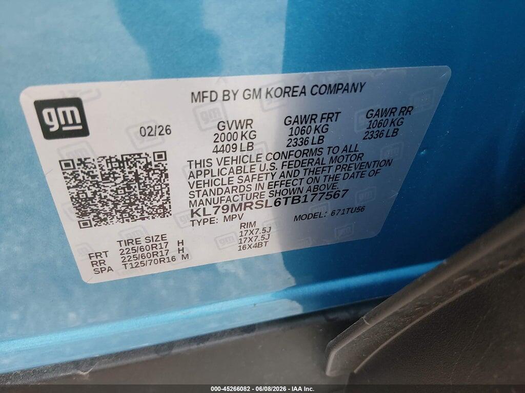 KL79MRSL6TB177567 2026 CHEVROLET TRAILBLAZER photo no. 9