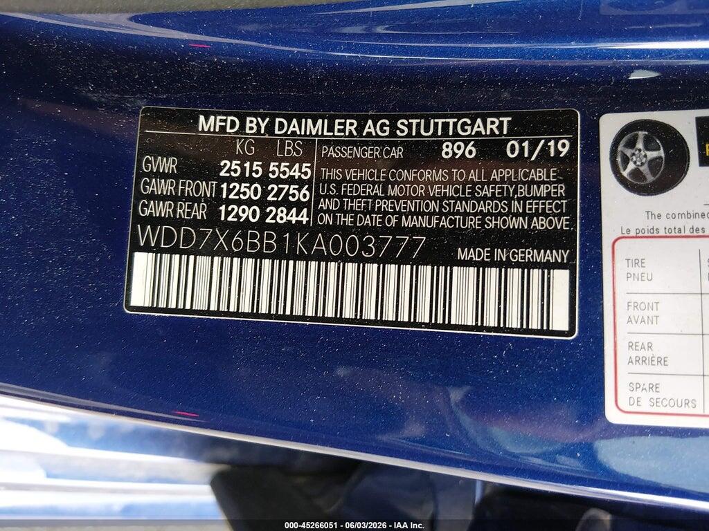 WDD7X6BB1KA003777 2019 MERCEDES-BENZ AMG GT 53 4-DOOR COUPE photo no. 9