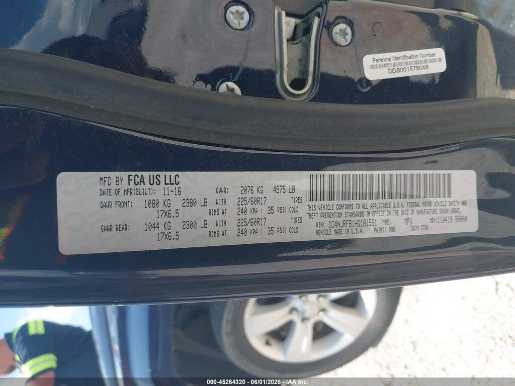 1C4NJRFB1HD181551 2017 JEEP PATRIOT photo no. 9