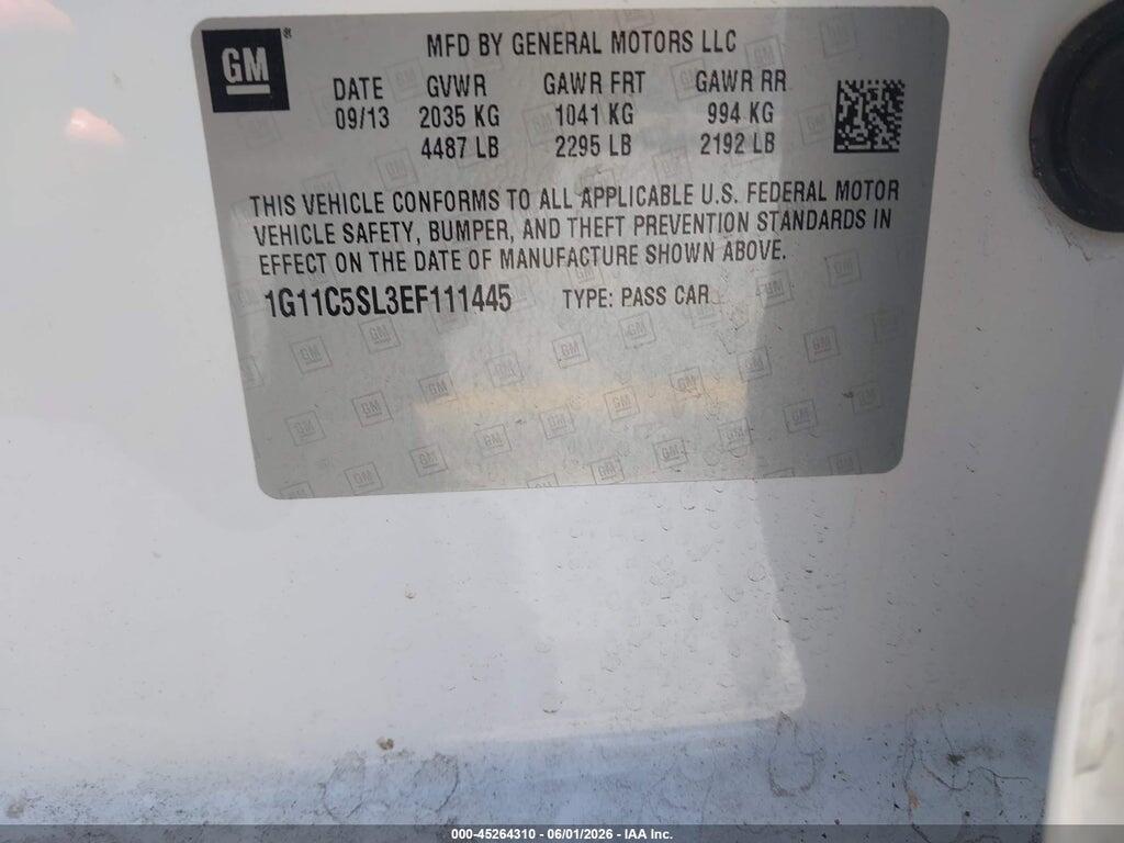 1G11C5SL3EF111445 2014 CHEVROLET MALIBU photo no. 9