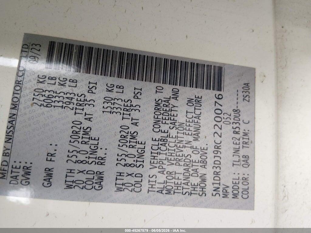5N1DR3DJ9RC220076 2024 NISSAN PATHFINDER photo no. 9