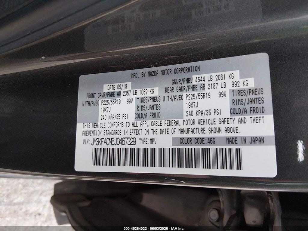 JM3KFACM6J0467329 2018 MAZDA CX-5 photo no. 9