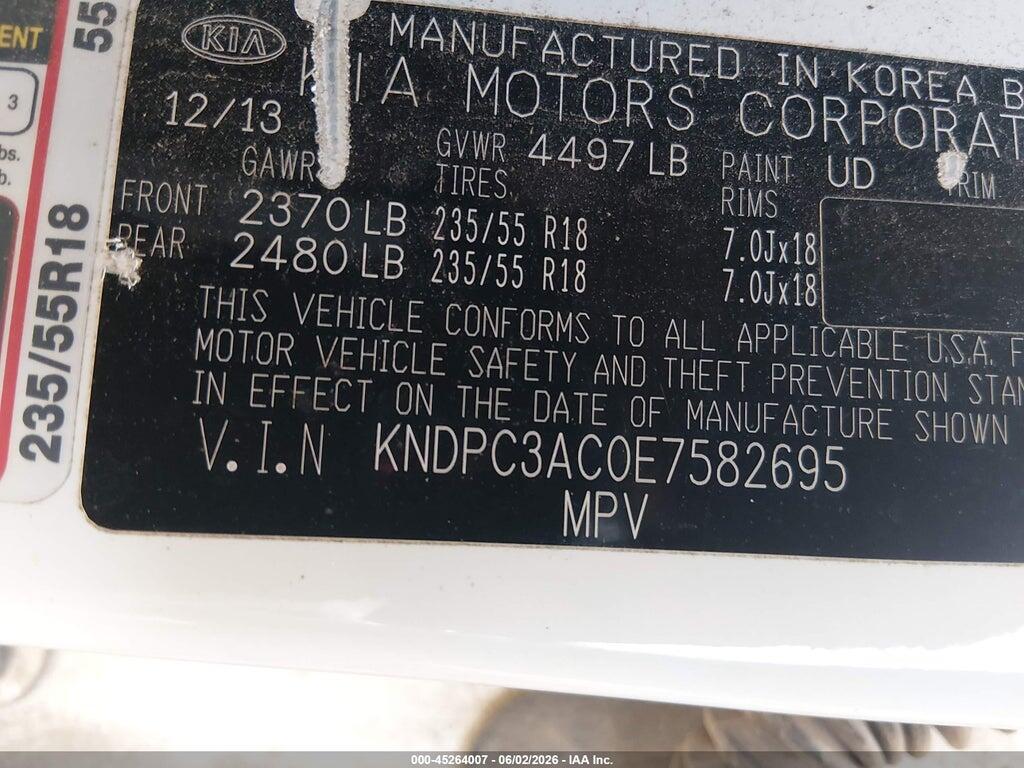 KNDPC3AC0E7582695 2014 KIA SPORTAGE photo no. 9