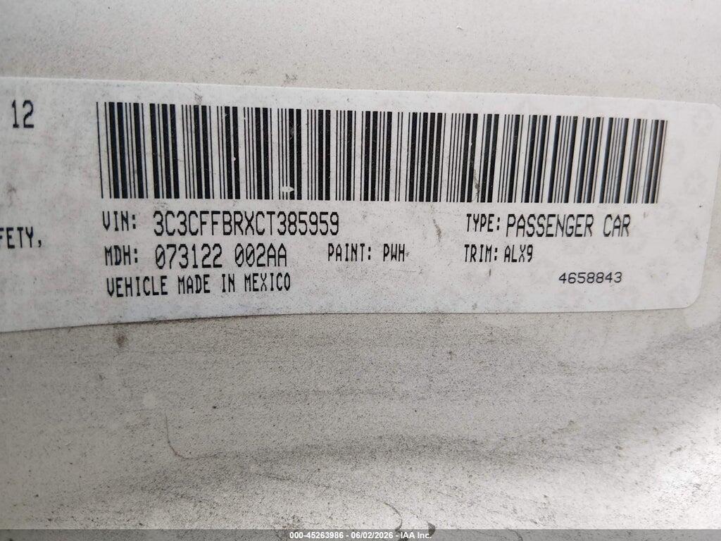 3C3CFFBRXCT385959 2012 FIAT 500 photo no. 9