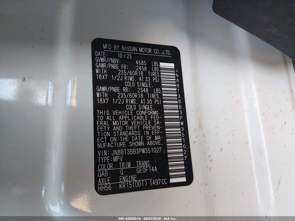 JN8BT3BB3PW351027 2023 NISSAN ROGUE photo no. 9