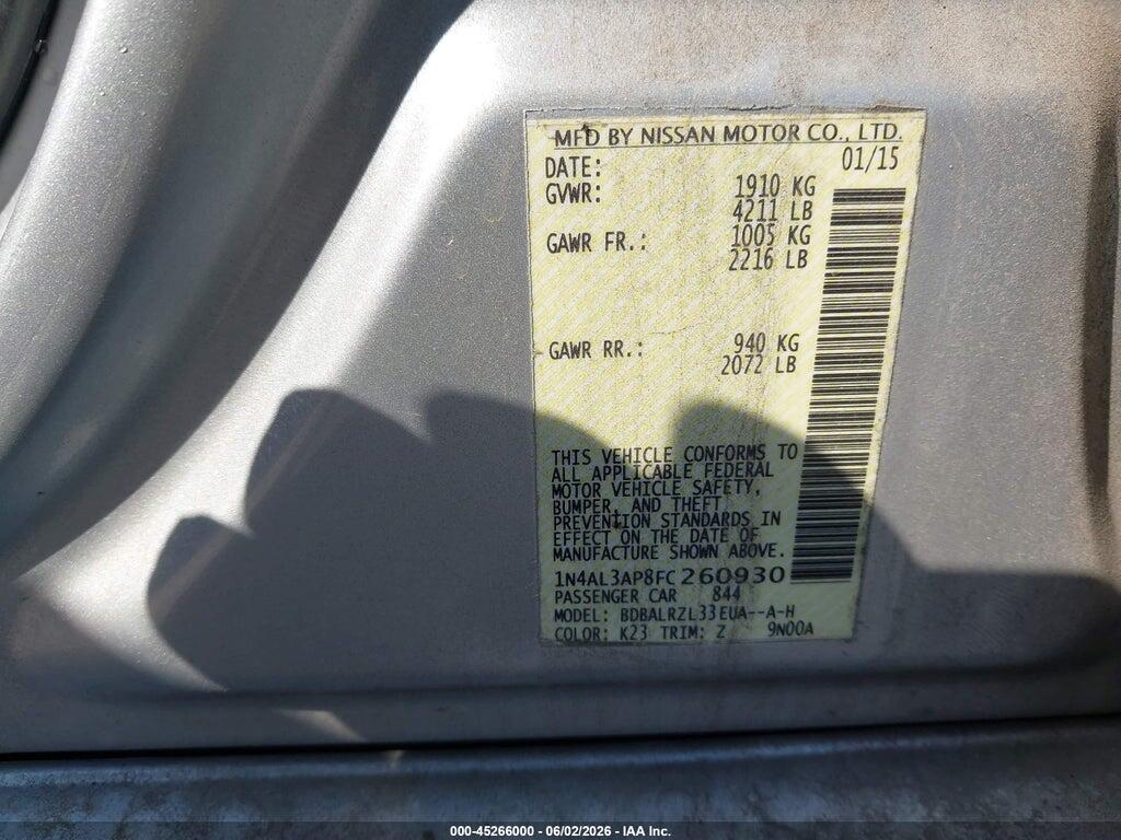 1N4AL3AP8FC260930 2015 NISSAN ALTIMA photo no. 9