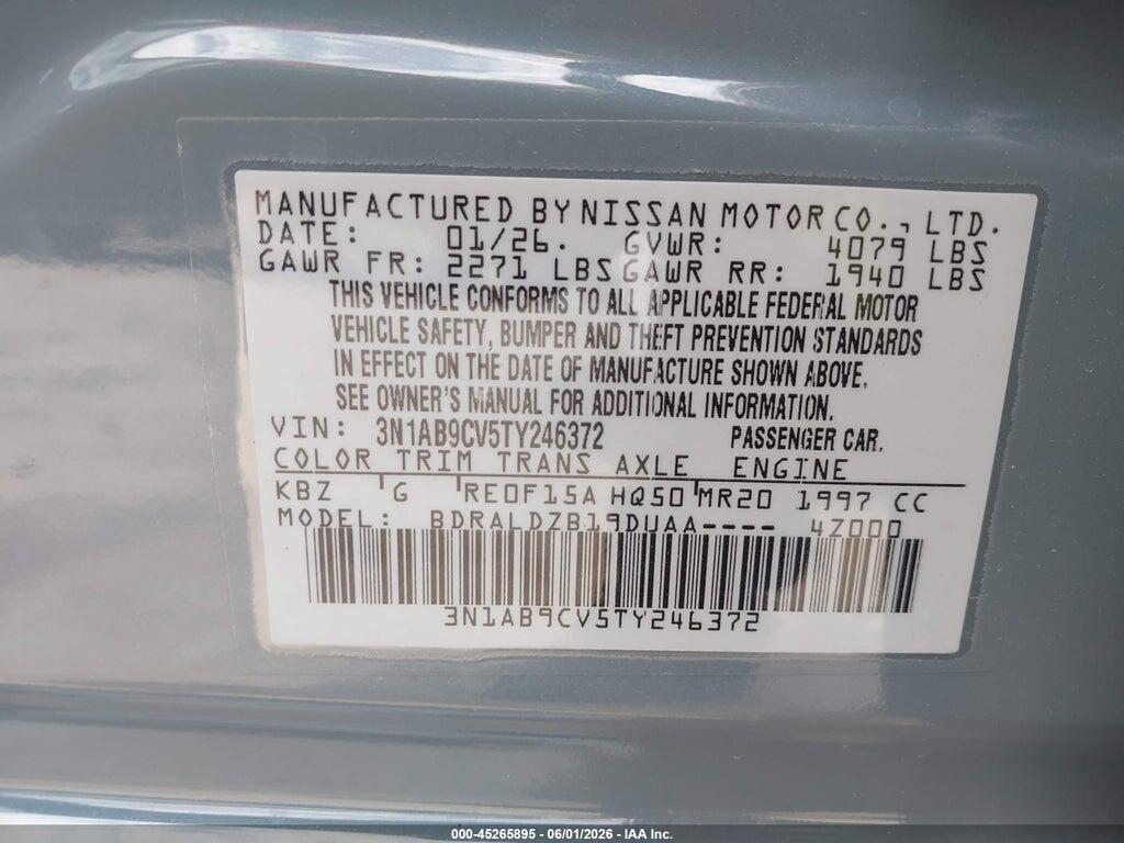 3N1AB9CV5TY246372 2026 NISSAN SENTRA photo no. 9