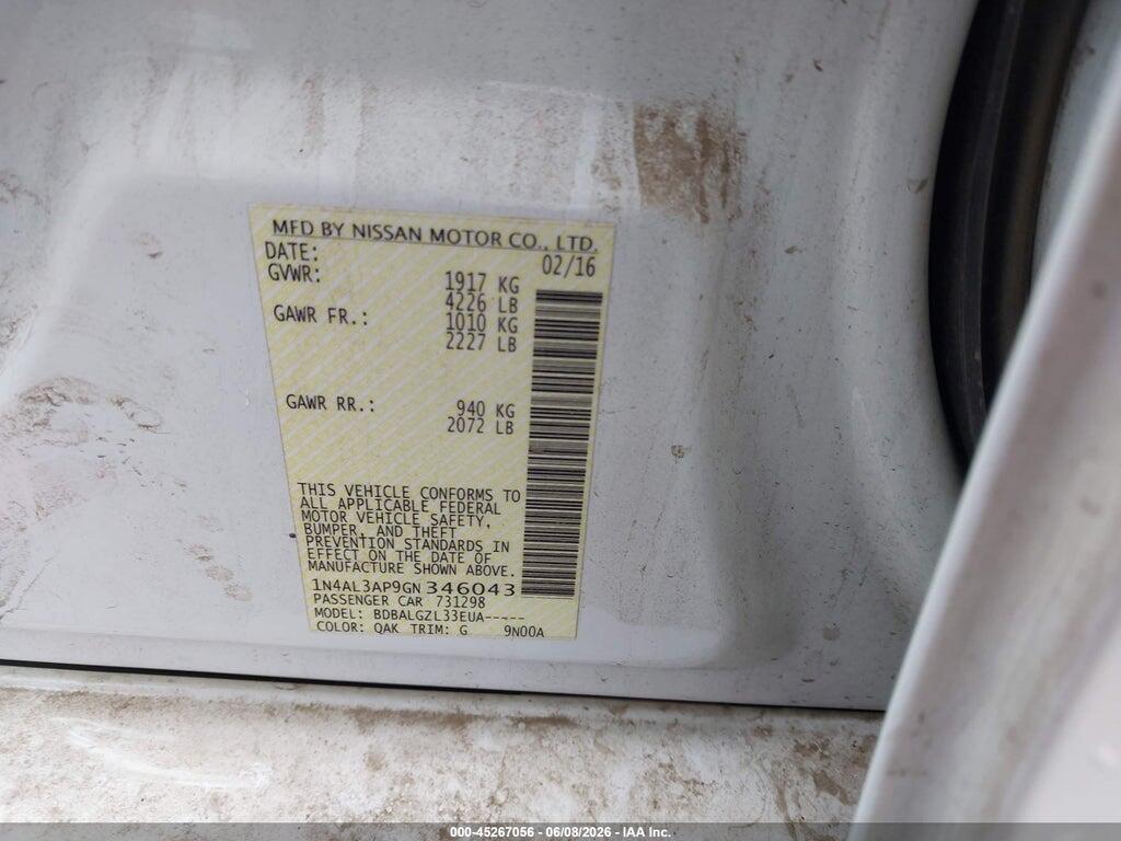 1N4AL3AP9GN346043 2016 NISSAN ALTIMA photo no. 9