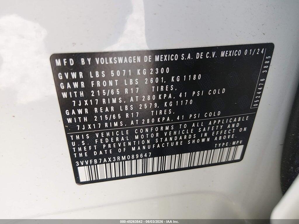 3VVFB7AX3RM089647 2024 VOLKSWAGEN TIGUAN photo no. 9