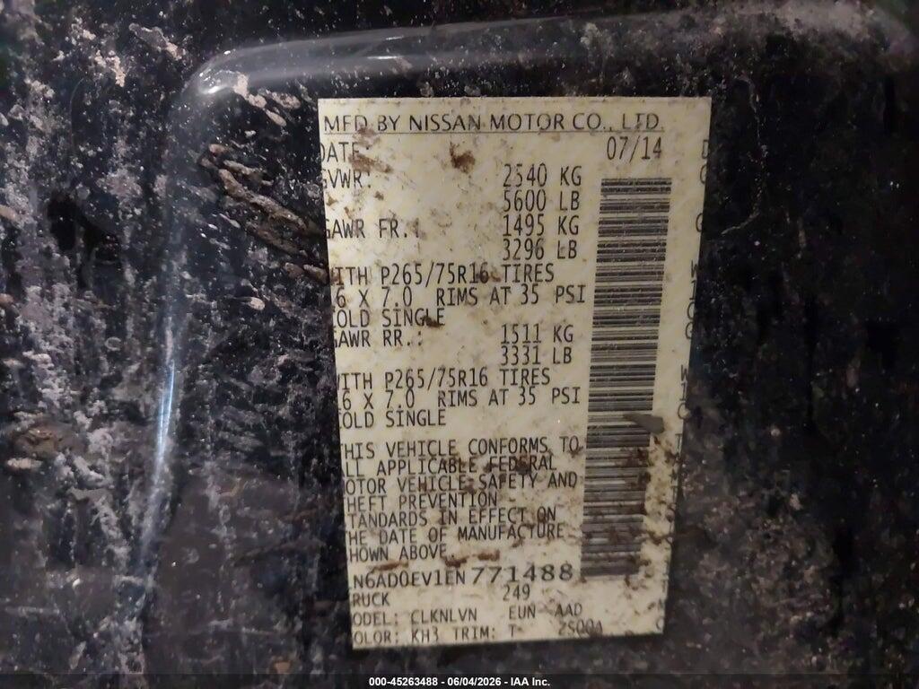 1N6AD0EV1EN771488 2014 NISSAN FRONTIER photo no. 9