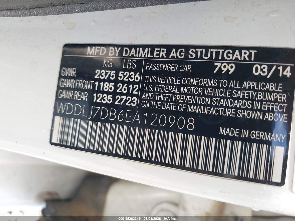 WDDLJ7DB6EA120908 2014 MERCEDES-BENZ CLS 550 photo no. 9